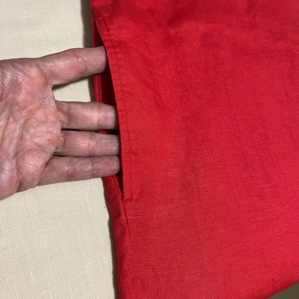 Everlane Red 100% Linen Jumper in Size 6.